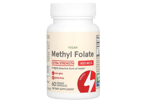 [BRSRYY36B4JROG3O] Non-GMO Vegan Methyl Folate, 400 mcg, 60 Veggie Capsules
