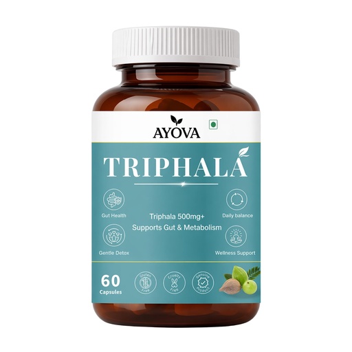 [BRSRGHAEOV4AOE3H] Triphala Capsules 500mg | Ayurvedic Digestive Support | 60 Count