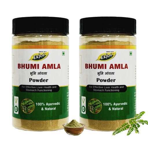 [BRSRGHDQB4JWGH3U] Bhumi Amla Powder Organic 100g (Pack of 2) | Phyllanthus Niruri | Organic Liver Detox & Digestion Support | Pure Ayurvedic Churna | GMP Certified | No Preservatives | Bhumi Amla