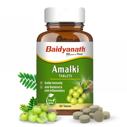 [BRSW2HQ3PN5GGGY3] Baidyanath Ayurved Amlaki (Amla) | Helps to Build Immunity | Anti-Bacterial and Anti-Inflammatory | 60 TB