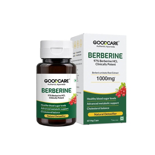 [BRSRGFILB4CQMYL2] Goodcare Berberine 1000MG High Potency Capsules | Supports Healthy Metabolism | Blood Sugar & Cholestrol Balance | Natural Detoxifier