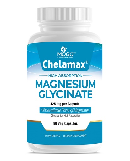 [BRSRAEAPC4HQ4AD7] Chelamax Magnesium Glycinate 425mg. High‑Absorption, Chelated Magnesium Glycinate from Dead Sea Gentle on Stomach, Supports Sleep, Muscle & Bone Health.Made in USA, Third‑Party Tested, 90 Capsules.