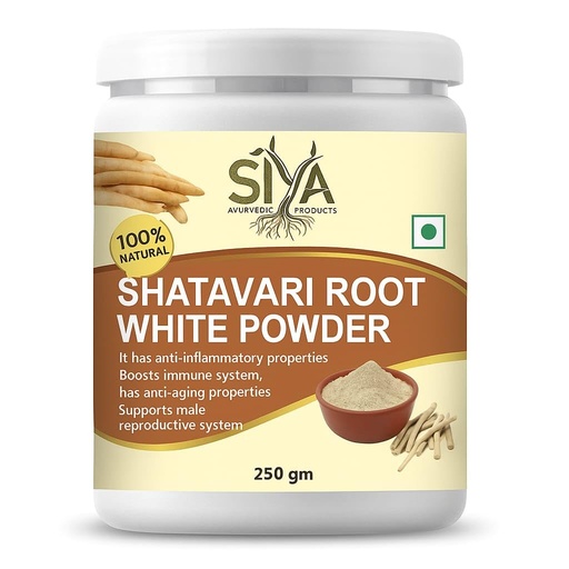 [BRSRGEIBOICBUCYU] Siya Organic Shatavari Root white Powder 250gms | Promotes Lactation Naturally | Helps Maintain Hormonal Balance | Non GMO Certified