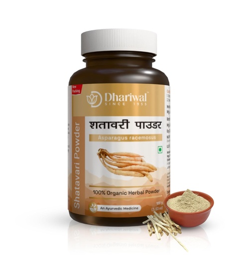 [BRSRAHAKAF6AIDT3] Dhariwal Ayurveda Organic Shatavari Powder 100 G | 100% Pure & Ayurvedic | General Well-Being Supplement | Asparagus Racemosus Root