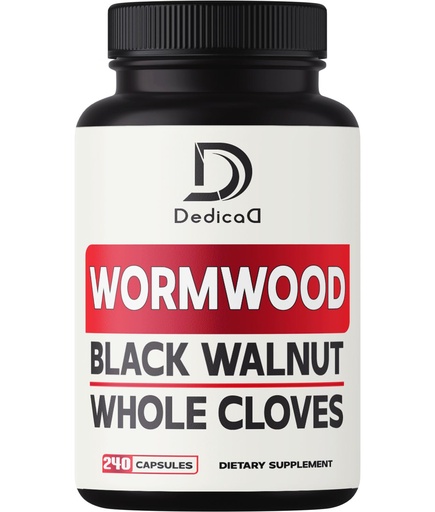 [BRSROFD3OAIGCCA6] DEDICAD Sweet Wormwood Capsules 1500mg with Black Walnut & Cloves - 240 Vegan Capsules - Artemisia Annua Supplement for Immunity
