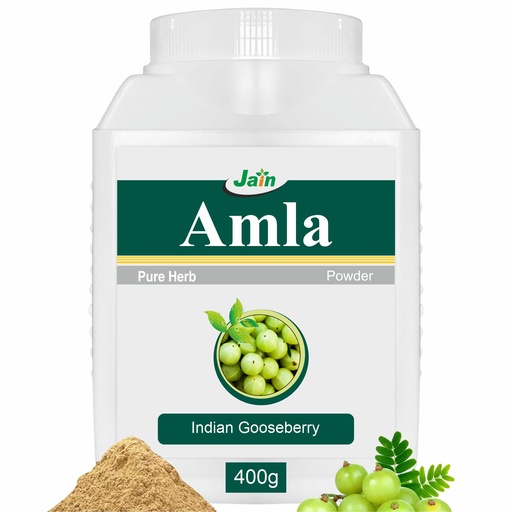 [BRSWIADYA4DREED6] Jain Amla Powder 400g, Pure Indian Gooseberry, Hair Skin Wellness