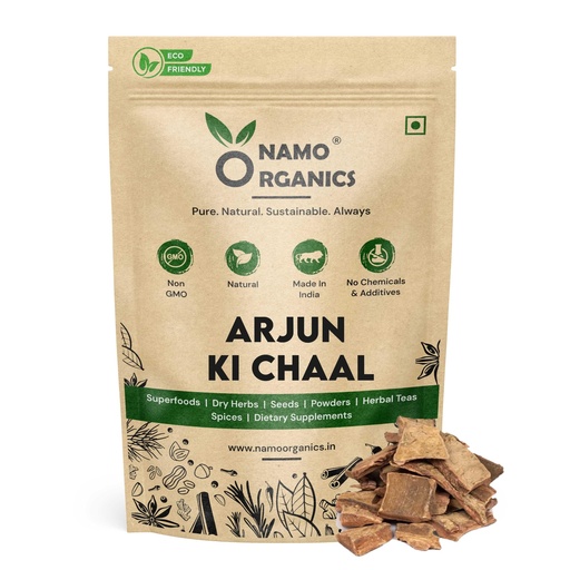 [BRSW2HDYCUHGMHQZ] Namo - Arjun ki Chaal – 400g Arjuna Bark – To Support Heart Health & Promote Good Cholesterol | Ayurvedic Heart Health Support | Natural, Sun-Dried, Unprocessed |
