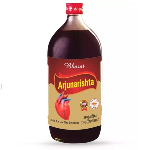 [BRSRGHAECN5A22DJ] Bharat Arjunarishta Arjunarishta Syrup - 450ml Herbal cardiac tonic | Helps in Management of Blood Pressure | Helpful in maintaining wellness of Heart Problems (Pack of 1)