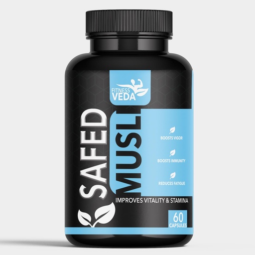 [BRSRE2YZBENWGDY4] Safed Musli Capsules for Strength & Vitality – 60 Veg Capsules| Boosts Immunity, Enhances Stamina & Energy | Stress Support | Ayurvedic Wellness | Pack of 1