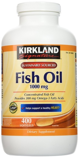 [BRSWIZ36OF4RE3I7] Kirkland Signature Natural Fish Oil Concentrate with Omega-3 Fatty Acids - 400 Softgels (Pack of 2)