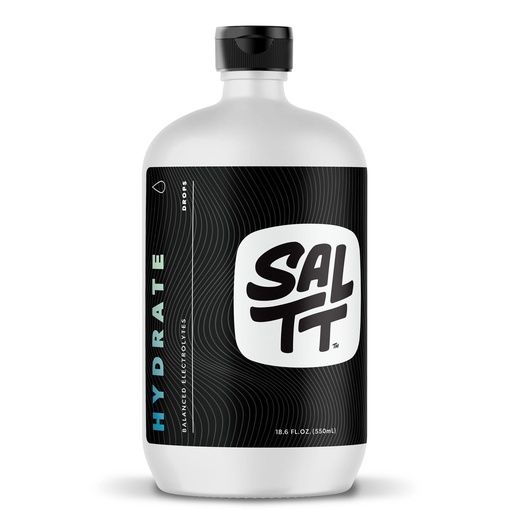 [BRSWGAL5O4FGKDQ4] SALTT - Hydrate (18.6 oz) - Electrolytes Drops - Energy Boost - Sodium, Potassium, Magnesium, Zinc, Copper - Unflavored - Ultra Low Carb - Zero Sugar, Vegan, Gluten Free, Non GMO - By Keto Chow