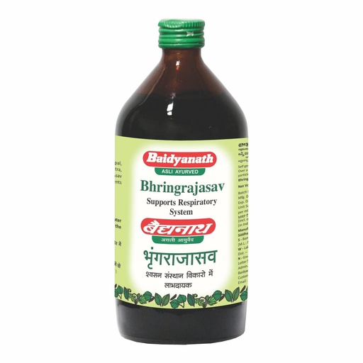 [BRSRGHYRBNYAI3T7] Baidyanath Bhringrajasava 450ml Syrup | Supports Respiratory System