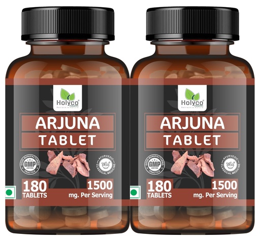 [BRSROZT4BEPQGYD3] Arjuna Tablet - 180 tablets (Pack of 2) | Known as Terminalia arjuna, White marudah, Koha tablets