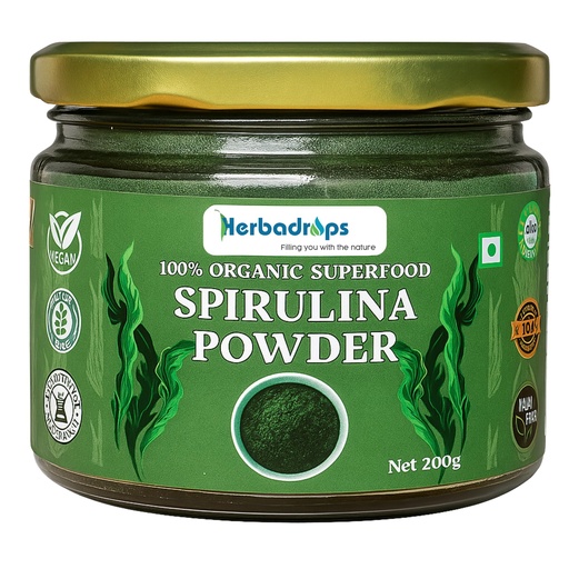 [BRSREAT3CENQMYDJ] Organic Spirulina Powder 200g | Natural Plant-Based Superfood | Rich in Protein, Iron & Antioxidants | Energy, Immunity & Detox Support | Vegan, Gluten-Free Herbal Supplement