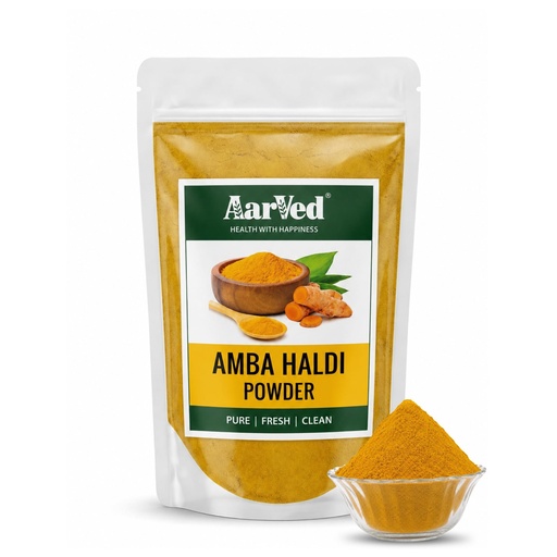 [BRSRAZQHCEDWYF3U] Edible Amba Haldi Powder (200g) - Kasturi Haldi (Mango Ginger) With High Curcumin | Immunity Booster, Anti-Oxidant & Anti-Inflammatory Support | Pure & Natural, No Preservatives & Chemicals