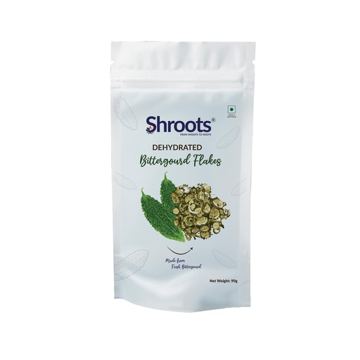[BRSRGYIEPJ6WEGYU] SHROOTS Dehydrated Bittergourd (Karela) Flakes | 100% Natural & Vegetarian | Easy Cooking Essential for Health Benefits | Machine Dehydrated Vegetables | (3, 90 Gram, Pack Of 3)