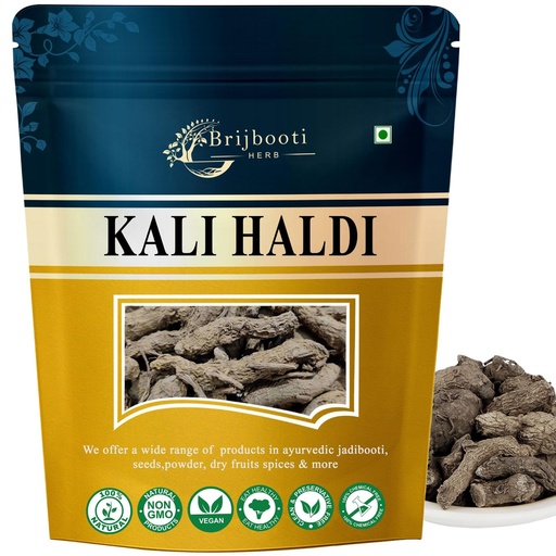 [BRSW2HY6BMJRAYA4] Brijbooti Kali Haldi 200gm | Black Turmeric - Narkachur - Nar Kachur - Narkchaur - Curcuma Zerumbet - Zedoary Root