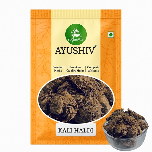 [BRSW2GD3CEDROC3O] Ayushiv Kali Haldi (Curcuma caesia) | Black Turmeric – Dry Roots (20 Pieces)