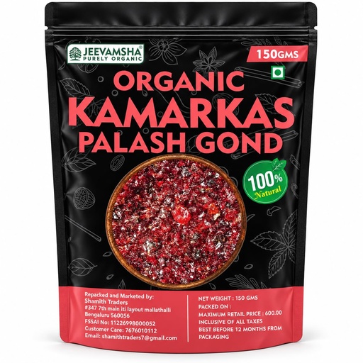 [BRSRGFIYBYPWO2D6] Kamarkas Palash Gond 150g | 100% Pure & Natural | Traditional Ayurvedic Ingredient | Edible Resin | No Preservatives | For Daily Wellness