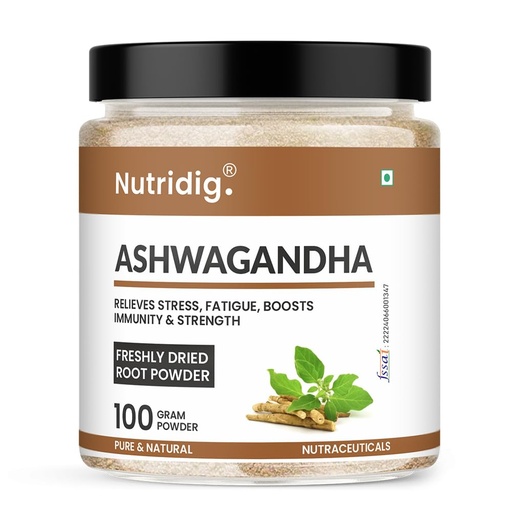 [BRSREAITBYBBEYAU] Ashwagandha Root Powder 100g – Freshly Dried, Pure & Natural Stress Relief, Immunity & Strength Booster