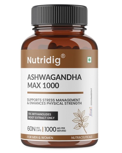 [BRSREFD3BYCQGGYU] Ashwagandha Extract – Standardized to 5% Withanolides | Stress Relief, Energy & Hormonal Balance | Ayurvedic Adaptogen | 60 Veg Capsules