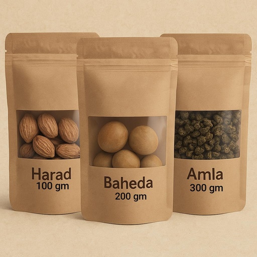 [BRSREGDRDIIB6ELP] combo pack of Raw Harad (100gm),Baheda (200gm) & Amla (300 gm) Total 600gm | Raw Triphala | Dried Trifala | Relieves Constipation | For Digestion, Gut Health, Gas & Acidity Relief