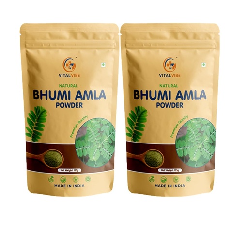 [BRSRGZ32O4IQ233B] Bhumi Amla Powder | Natural Ayurvedic Herb for Wellness and Daily Nutrition | Pure, Natural and Preservative Free | 125g Pack x Pack of 2