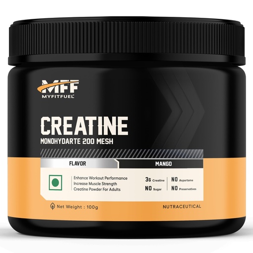 [BRSW2YD2DINAG3QV] MyFitFuel Creatine Monohydrate 200 Mesh [Micronized], (100 gm) Mango