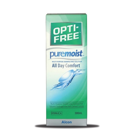[BRSROFAQBMPWYHLH] Opti‑Free PureMoist Contact Lens Solution | Clean, Rinse, Disinfect, re-condition & store | 300 ml | From Alcon