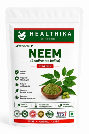 [BRSRY2Q2O4GWAD3U] Organic Neem Powder | Pure Neem Leaf Powder (Azadirachta indica) | Natural Herbal Powder for Skin Care, Hair Care & Face Pack | No Additives, No Preservatives, Vegan, 100g