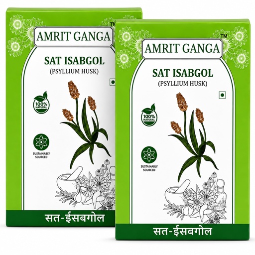 [BRSREFI7ABYR6HLF] Sat Isabgol Psyllium Husk Powder 400gm (Pack of 2 - 200gm) | Natural Fibre Supplement for Digestion & Gut Health | Relieves Constipation & Supports IBS | Isabgol Bhusi | No Added Sugar or Preservatives | Gluten Free