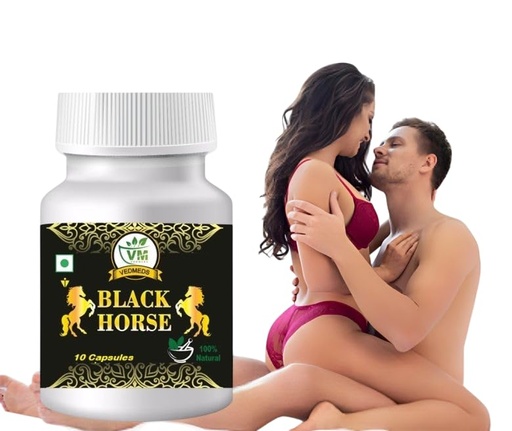 [BRSREGQ2PJYR6ALZ] Black Horse Men Capsule - Energy stamina supplements for Man- 10 Capsules