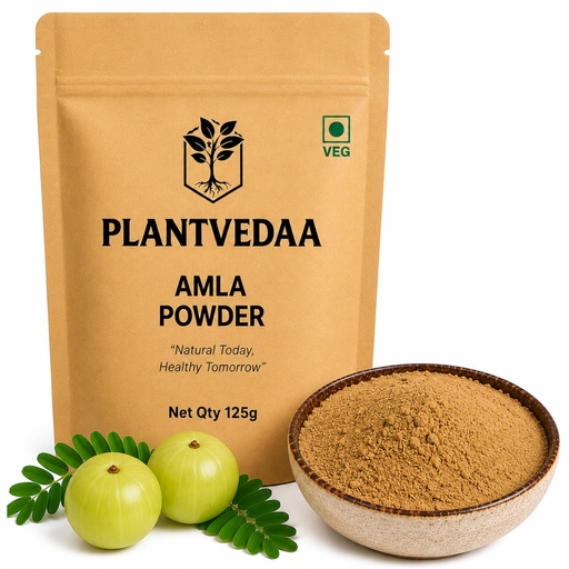 [BRSRGCAHOABQACAU] Pure Amla Powder 125 Grams For Hair Growth, Skin Care | Amla Powder (Indian Gooseberry) Pure Seedless Edible | Rich in Antioxidants