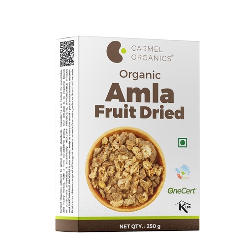 [BRSROBAFO4ORSAA2] CARMEL ORGANICS Amla Fruit Seedless 250 grams Whole