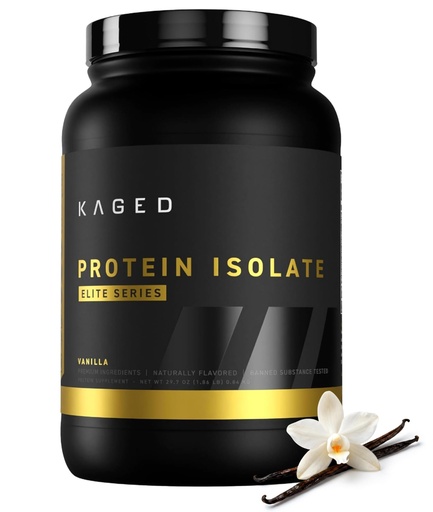 [BRSROFIOO4MGYCT7] Kaged Whey Protein Isolate Elite Powder | Vanilla | Whey, Casein, & Milk Protein Blend | Post Workout Recovery Drink | Supports Muscle Building | Supplements for Men & Women | 2 lbs
