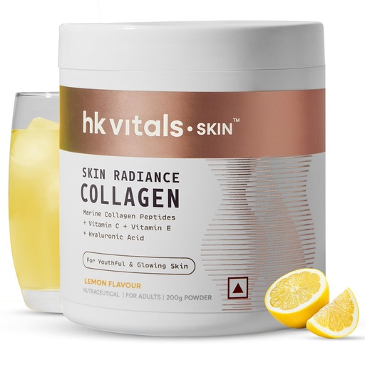 [BRSRAGIRA55QYHYZ] hk vitals Marine Collagen Supplement (Lemon, 200g) | Vitamin C, E, Sodium Hyaluronate | For Healthy Skin, Hair & Nails