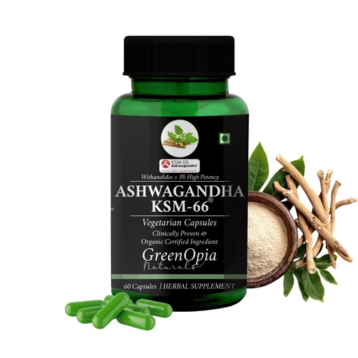 [BRSREFA2AQDWM3L5] Ashwagandha KSM Vegetarian Capsules for Men & Women | 60 Capsules