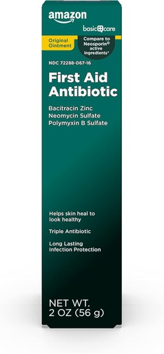 [BRSWGZLQAF7QG2D4]   Basic Care First Aid Antibiotic Ointment, 2 ounce (Pack of 1)