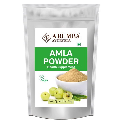[BRSROYYDDMOROCA6] Amla Powder 1Kg, Made with Pure Indian Gooseberry Churna, Emblica officinalis, Natural Super-Food for Weight Loss, Hair Care, Skin Care