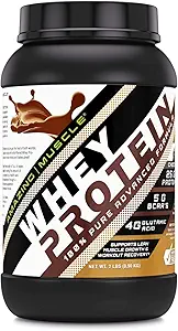 [BRSWECQPOIGWOAY2] Amazing Muscle 100% Whey Protein Powder *Advanced Formula with Whey Protein Isolate as a Primary Ingredient Along with Ultra Filtered Whey Protein Concentrate (Chocolate, 2 lb)