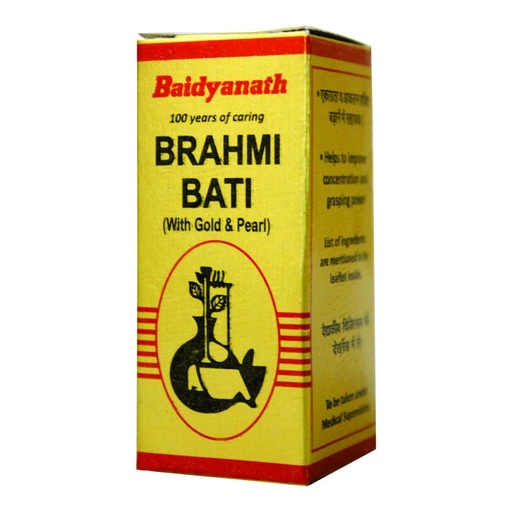 [BRSW2YYPC4BAKEI2] Baidyanath Asli Ayurved Brahmi Bati (S.M.Yu) - Ayurvedic Herbal Tablets- 30 Tablet