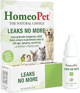 [BRSWIYYMBR7REDI3] HomeoPet Leaks No More, Safe, Gentle, and Natural Cat and Dog Urinary Incontinence Relief, 15 Milliliters
