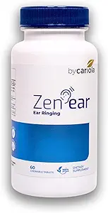 [BRSROFQDAUGWYFL5] Zen Ear Tinnitus Relief for Ringing Ears - Chewable Ear Health Herbal Supplement with Magnesium, Zinc, B Complex, Bioflavonoids - Reduce Noise & Promote Clarity - 60 Tablets (30 Servings)