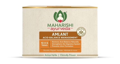 [BRSW2GQTCIMAYETZ] MAHARISHI AYURVEDA Amlant Acid Balance Management- Pack of 4 x 10 * 6 Tab
