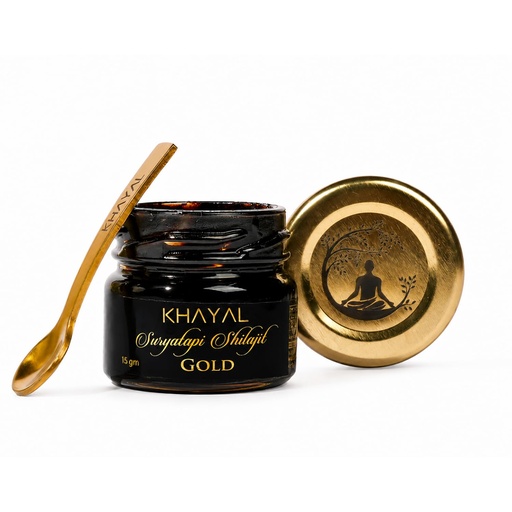 [BRSRYZQ3OYGQK2T7] Khayal Suryatapi Pure Himalayan Gold Shilajit Resin | Shilajeet | Natural Energy, Stamina & Vitality Support | For Men & Women (15 gm Gold)