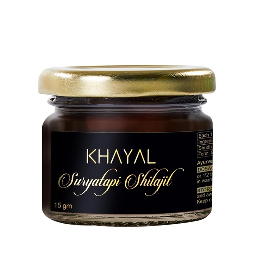 [BRSROFA7A4CB4HTP] Khayal Suryatapi Pure Himalayan Shilajeet Resin | 500mg Serving | Natural Energy, Stamina & Vitality Support | For Men & Women (15 gm)
