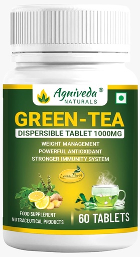 [BRSRECQEBADWG2Q2] Green Tea Tablet | Natural Weight Loss Supplement | Antioxidant Boost and Metabolism Booster | lemon Flavoured