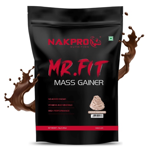 [BRSROAL2CN6BACI6] Nakpro MR. FIT Super Fast Weight Gainers/Mass Gainers (1 Kg, Chocolate Cream)