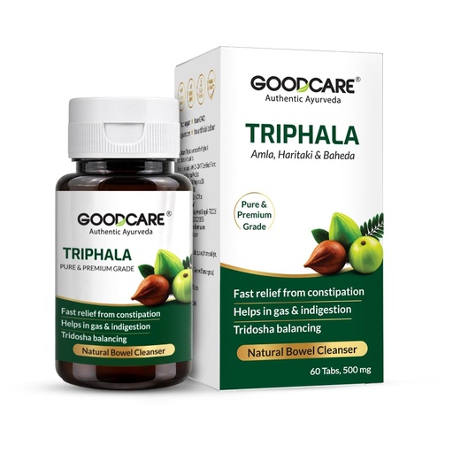 [BRSROCTQOZ5BMEQ7] Goodcare Triphala 60 Tablets | Ayurvedic Relief for Constipation & Digestion | Supports Gut Cleanse | Promotes Liver & Bowel Health | Herbal Supplement