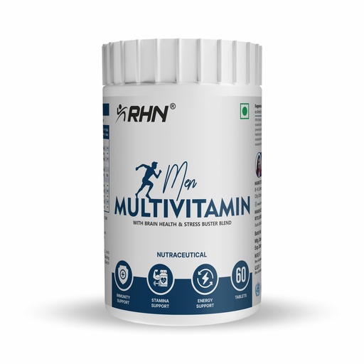 [BRSRACQPOEGQAFA3] RHN Men’s Multivitamin | Daily Nutrient Support | Boosts Immunity, Energy & Recovery | Anti-Aging & Stress Management Supplement | 60 Tablets